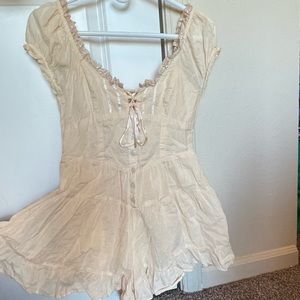 Urban Outfitters tie front romper
